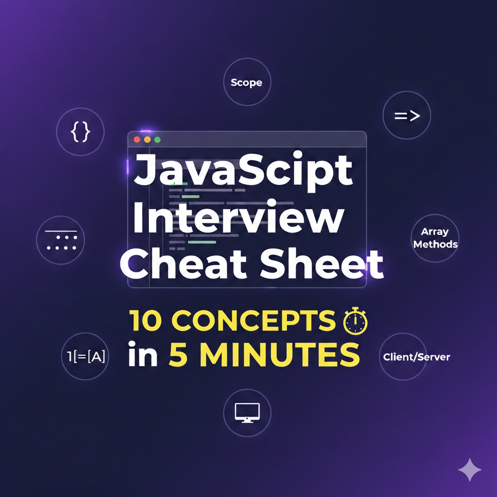 JavaScript Interview Cheat Sheet: 10 Concepts in 5 Minutes