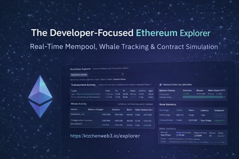 Building a Developer-First Ethereum Explorer (Mempool, Whale Tracking & Contract Simulation)